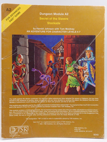 A2 Secret of the Slavers Stockade Creased, by Harold Johnson, Tom Moldvay