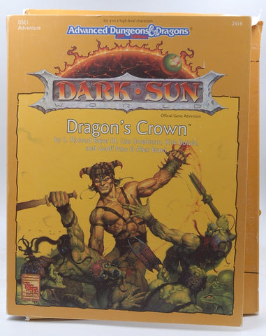 Dark Sun: Dragon's Crown AD&D 2nd Ed. Fantasy Roleplaying, Dark Sun, DSE1), by TSR Inc