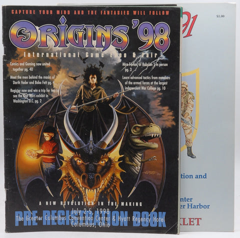 2 RPG Convention Origins 91 and 98 Catalogs, by Various