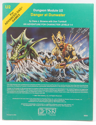 Danger at Dunwater: An Adventure for Character Levels 1-4 (Advanced Dungeons & Dragons), by Dave J. Browne