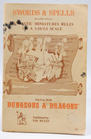 4th Printing Swords & Spells D&D, by Gary Gygax