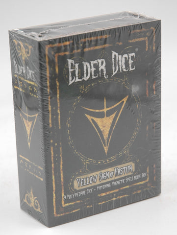Infinite Black Elder Dice: Yellow Sign of Hastur Purple Green, by