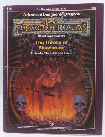 The Throne of Bloodstone (Advanced Dungeons & Dragons: Forgotten Realms Adventure, No. H4), by Dobson, Michael, Niles, Douglas