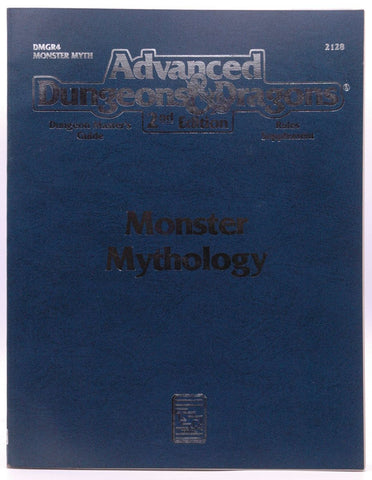 Monster Mythology (Advanced Dungeons & Dragons: Dungeon Master's Guide Rules Supplement/2128/Dm5r4), by Carl Sargent