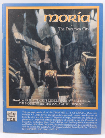 Moria: The Dwarven City (Middle Earth Role Playing/MERP #2900), by Fenlon, Peter