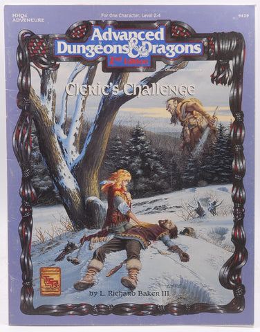Cleric's Challenge (Advanced Dungeons & Dragons, Hhq4/9429), by Baker, L. Richard