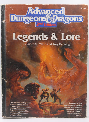 AD&D 2e Legends & Lore G+ Newer Cover, by Ward, Denning