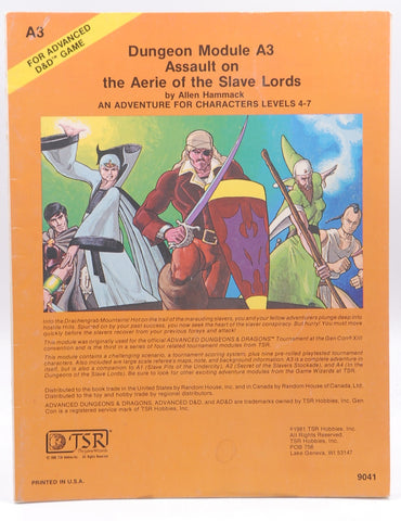 Assault on the Aerie of the Slave Lords (Advanced Dungeons & Dragons module A3), by Allen Hammack