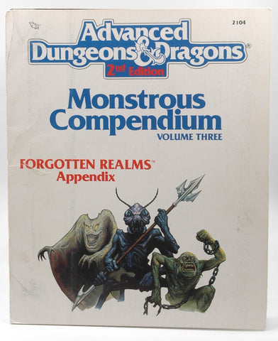 Monstrous Compendium: Forgotten Realms Appendix (Advanced Dungeons & Dragons/Tsr 2104), by Tsr