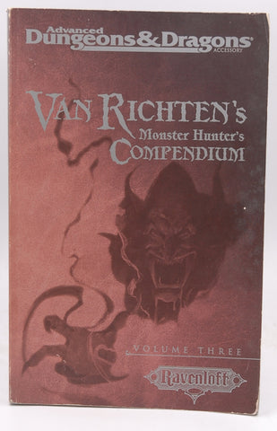 Van Richten's Monster Hunter's Compendium, Vol Three (AD&D 2nd Ed Fantasy Roleplaying, Ravenloft), by Teuwynn Woodruff, David Wise, Steve Miller