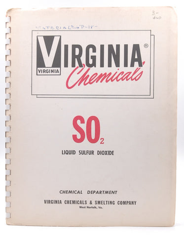 Virginia Chemicals Liquid Sulfur Dioxide, by VC