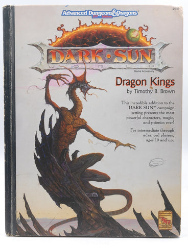 Dragon Kings (Advanced Dungeons & Dragons, 2nd Edition, Dark Sun World Game Accessory, No. 2408), by Brown, Timothy B.