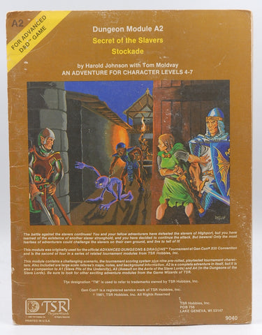 Secret Of The Slavers Stockade - Dungeon Module A2, by Johnson, Harold