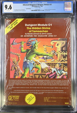 TOP POP CGC 9.6 C1 Hidden Shrine of Tamoachan B+ Seal TSR AD&D SW, by Harold Johnson, Jeff R Leason