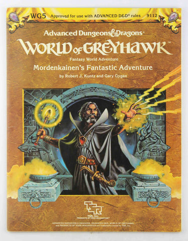 AD&D Greyhawk WG5 Mordenkainen's Fantastic Adventure VG, by Robert J Kuntz, Gary Gygax  