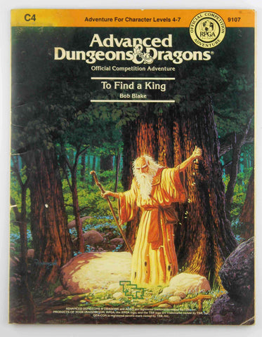 To Find a King (AD&D Fantasy Roleplaying, Module C4), by Blake, Robert  