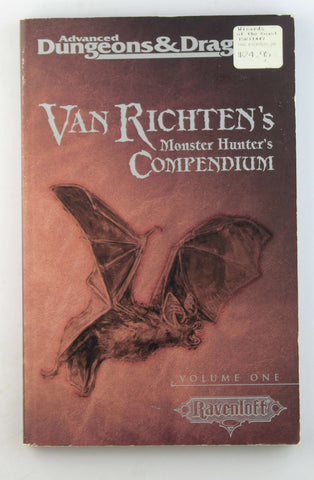AD&D 2e Van Richten's Monster Hunter's Compendium Volume One VG, by Findley  