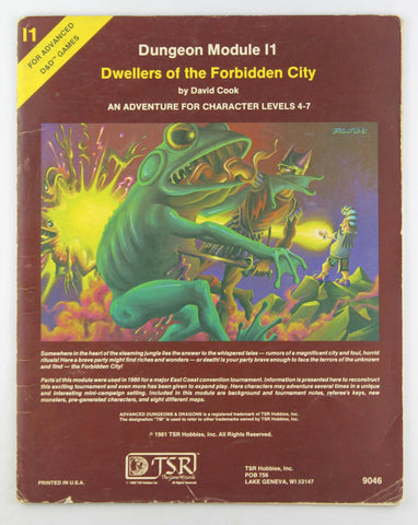 AD&D I1 Dwellers of the Forbidden City Fair Rubbing, by David Cook  