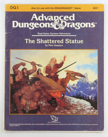 The Shattered Statue (Advanced Dungeons and Dragons/Dragonquest Module DQ1), by Jaquays, Paul  