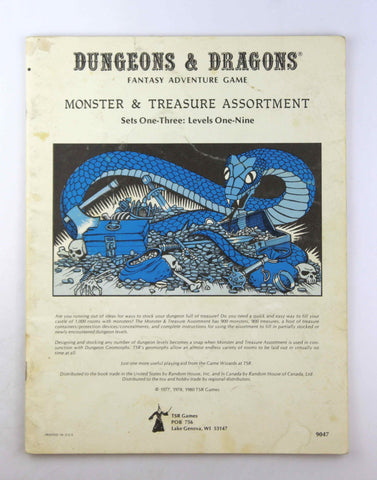 Dungeons & Dragons Monster & Treasure Assortment: Set One-Three: Levels One-Nine, by   