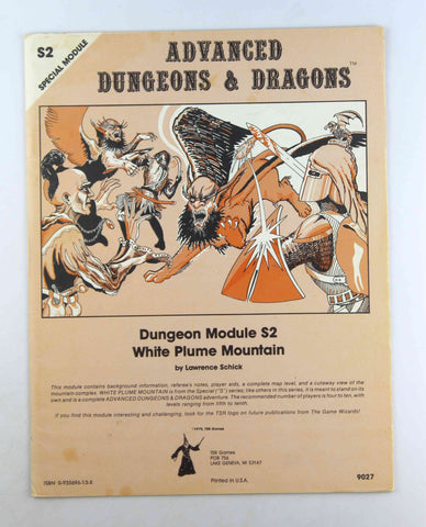 AD&D S2 White Plume Mountain Monochrome VG, by Lawrence Schick  