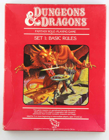 D&D Dungeons & Dragons 1011 Set 1 Basic Rules Nice, by Gygax, Arneson, Mentzer  