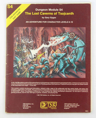 AD&D S4 The Lost Caverns of Tsojcanth G+, by Gary Gygax  