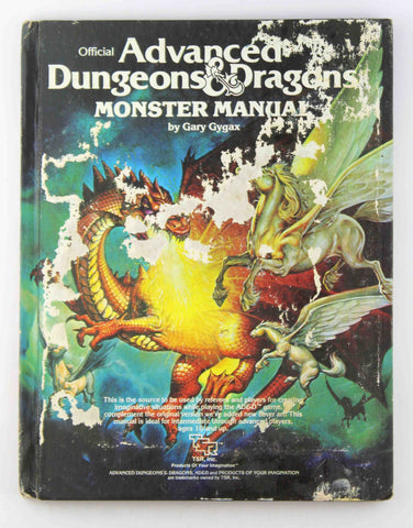 AD&D Monster Manual Damaged, by Gygax  