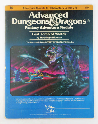 Lost Tomb of Martek (Advanced Dungeons & Dragons Adventure Module I5), by Tracy Raye Hickman  