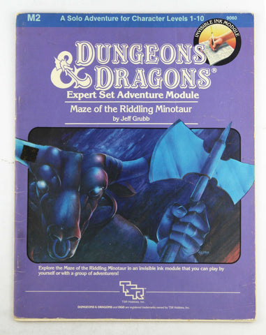 D&D M2 Maze of the Riddling Minotaur No Marker, by Grubb  