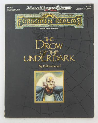 The Drow of the Underdark: Forgotten Realms Accessory, 2nd Edition (Advanced Dungeons & Dragons), by Greenwood, Ed  