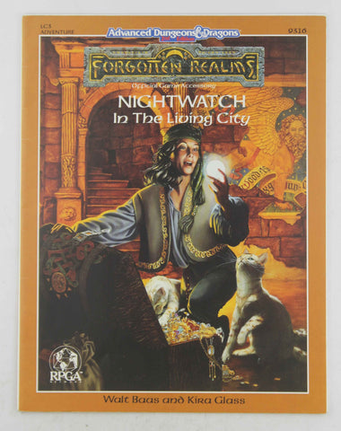 AD&D 2e Nightwatch in the Living City Forgotten Realms VG, by Baas, Glass  