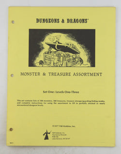 Dungeons & Dragons Monster & Treasure Assortment Set One: Levels One-Three, by Various  
