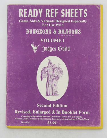 Ready Ref Sheets (Volume 1), by Judges Guild  