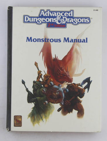 Monstrous Manual (AD&D 2nd Ed Fantasy Roleplaying Accessory, 2140), by   