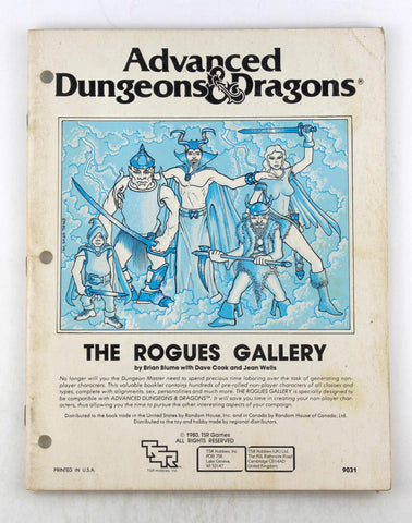 The Rogues Gallery: A Compendium of Non-Player Characters for Advanced Dungeons & Dragons, by Blume, David  