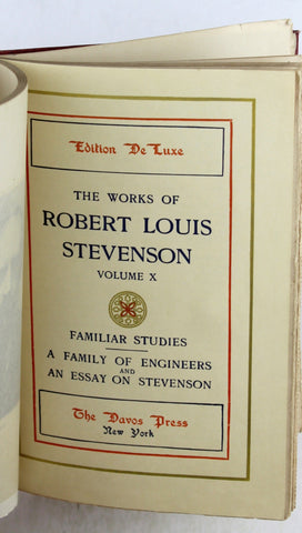 Robert Louis Stevenson Salesman Sample Commplete Works, by Stevenon  