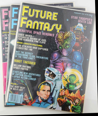 3 Issues Future Fantasy Feb Apr Jun 1978, by In House  
