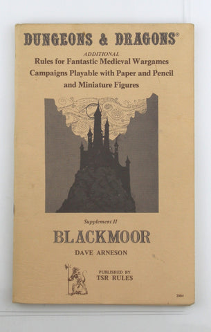 Dungeons & Dragons Supplement II Blackmoor 5th Printing, by Dave Arneson  