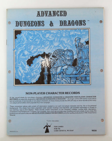 AD&D Non-Player Character Records 9030, by In House  