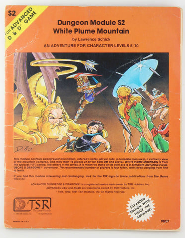 White Plume Mountain (Advanced Dungeons & Dragons Module, No. S2), by Lawrence Schick  