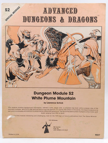 AD&D S2 Monochrome AD&D White Plume Mountain G+, by Lawrence Schick  