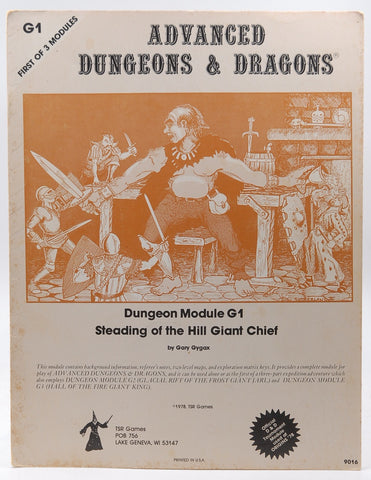 Steading of the Hill Giant Chief (Advanced Dungeons & Dragons Module G1), by Gygax, Gary  