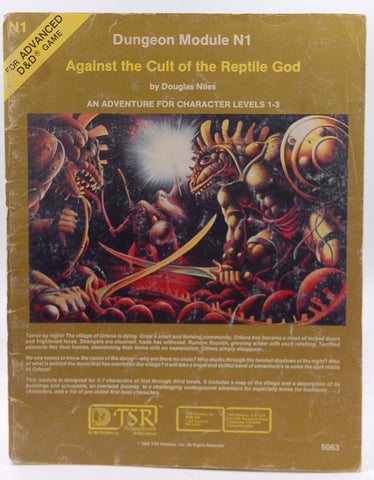 N1 AD&D Against the Cult of the Reptile God TSR lvl 1-3, by Douglas Niles  