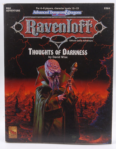 Thoughts Of Darkness - Ravenloft Official Campaign Accessory Rq2, Advanced Dungeon & Dragons, 2nd Edition, Tsr 9364, by   