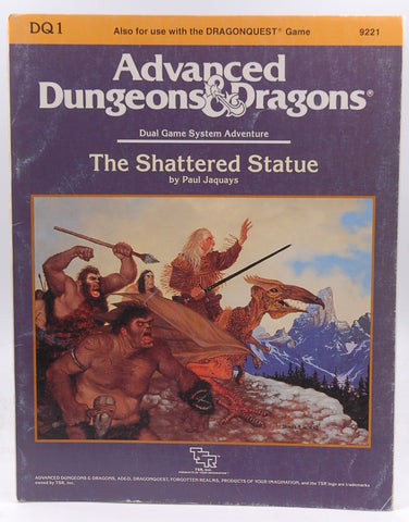 DQ1 The Shattered Statue AD&D TSR G+, by Paul Jaquays  