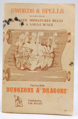 4th Printing Swords & Spells D&D, by Gary Gygax  