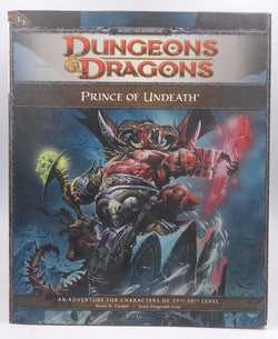 D&D 4e Prince of Undeath VG++, by Bruce R Cordell, et al  
