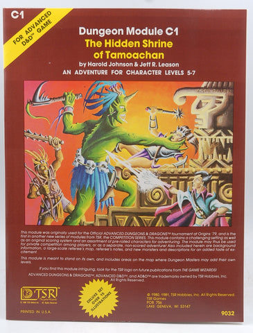 Hidden Shrine of Tamoachan (Advanced Dungeons and Dragons Module C1), by Johnson, Harold  