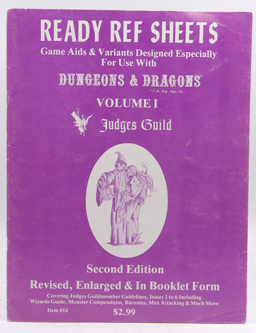 Ready Ref Sheets (Volume 1), by Judges Guild  